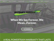 Tablet Screenshot of mywarrantyforever.com